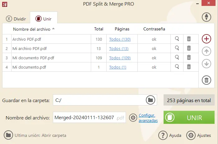 Icecream PDF Split and Merge - unir archivos PDF en uno solo
